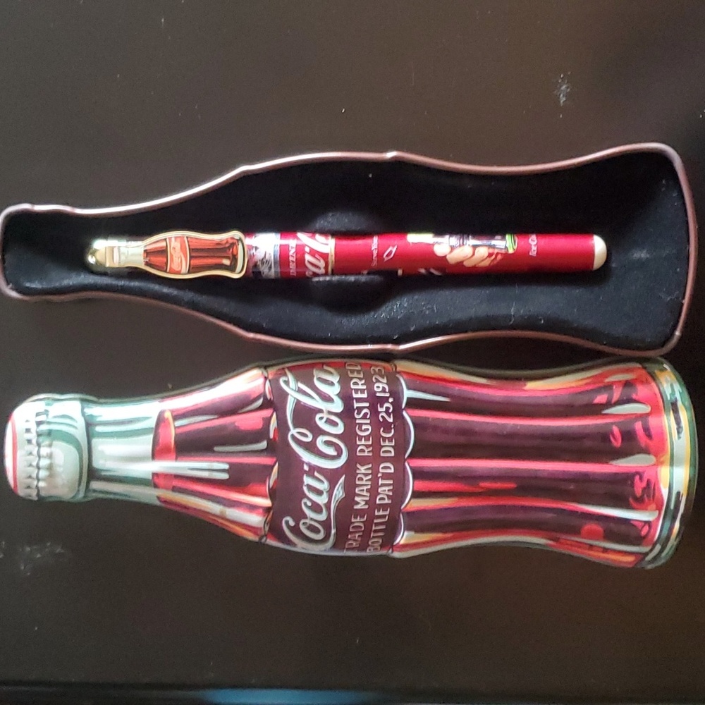 Vintage Coca Cola tin pen case